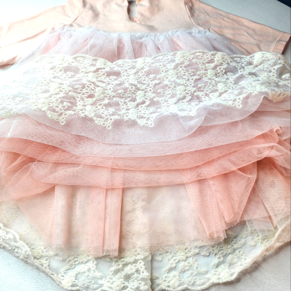 BABY STARTERS 12 month Blush 4 Layer Tulle Dress & Matching Leggings